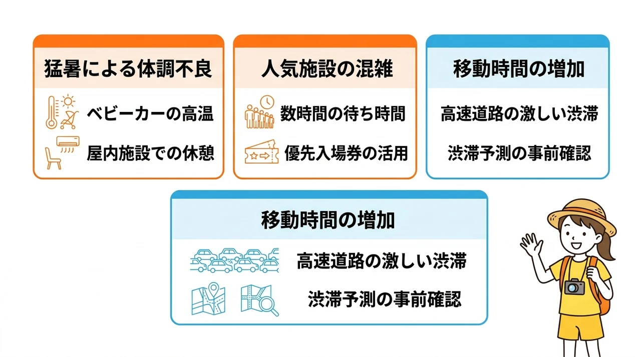 夏の東海子連れ旅行で注意すべきデメリット3つ