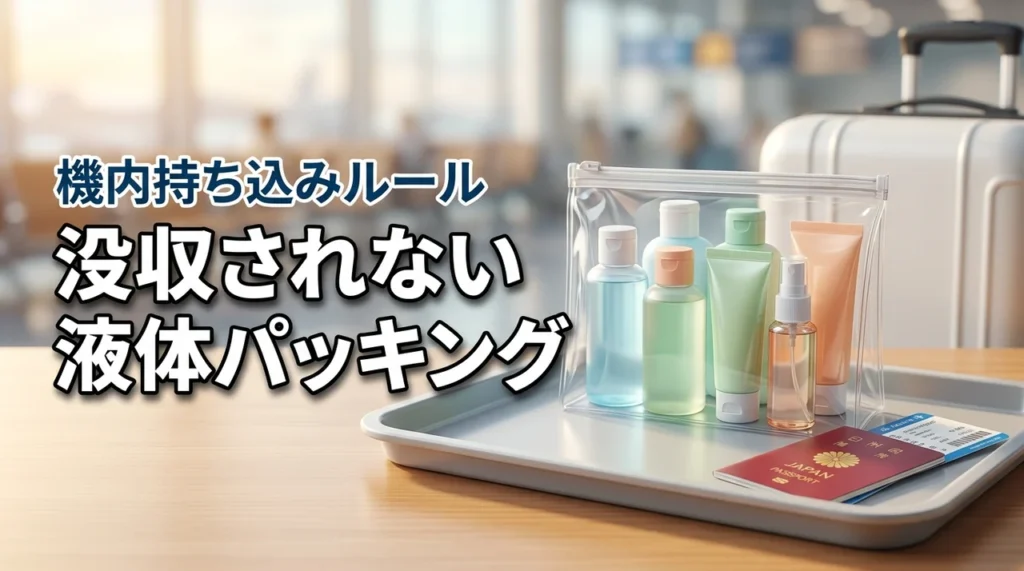 【保安検査で没収されない】海外旅行の持ち物で液体の機内制限ルールとパッキング術