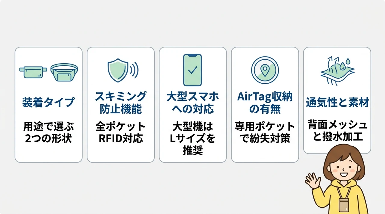 セキュリティポーチの失敗しない選び方