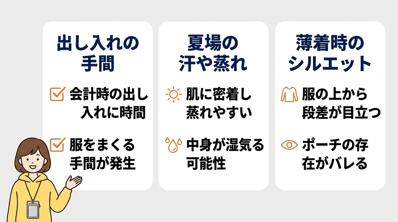 セキュリティポーチの気になるデメリット
