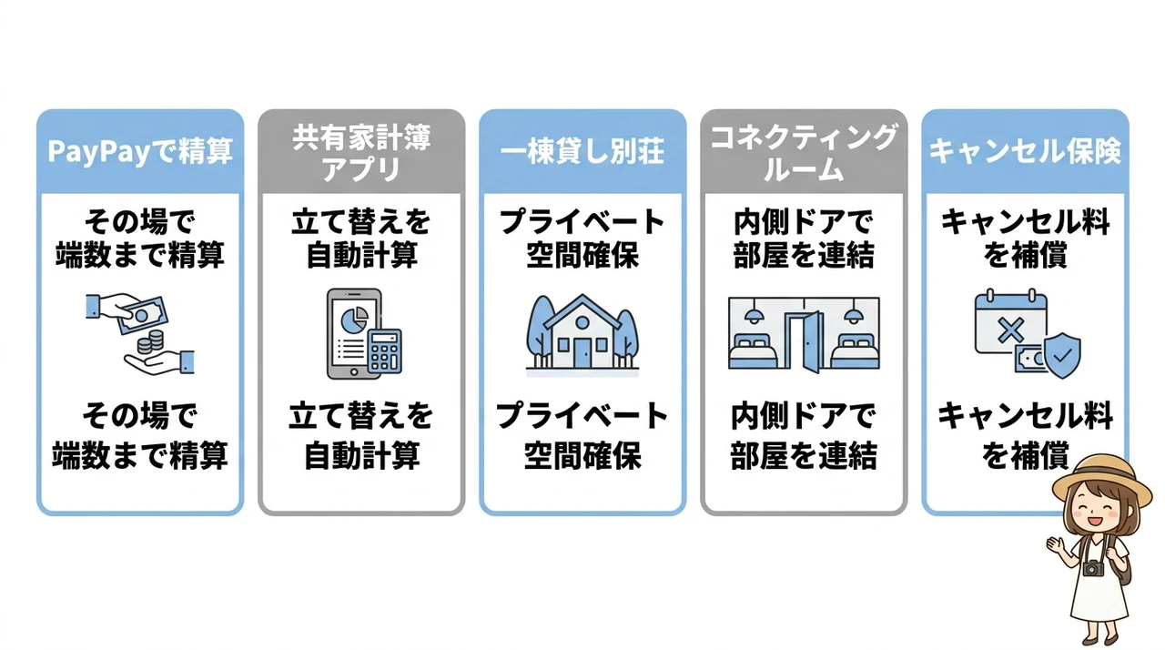 友達との旅行で揉めない予算管理と宿泊先