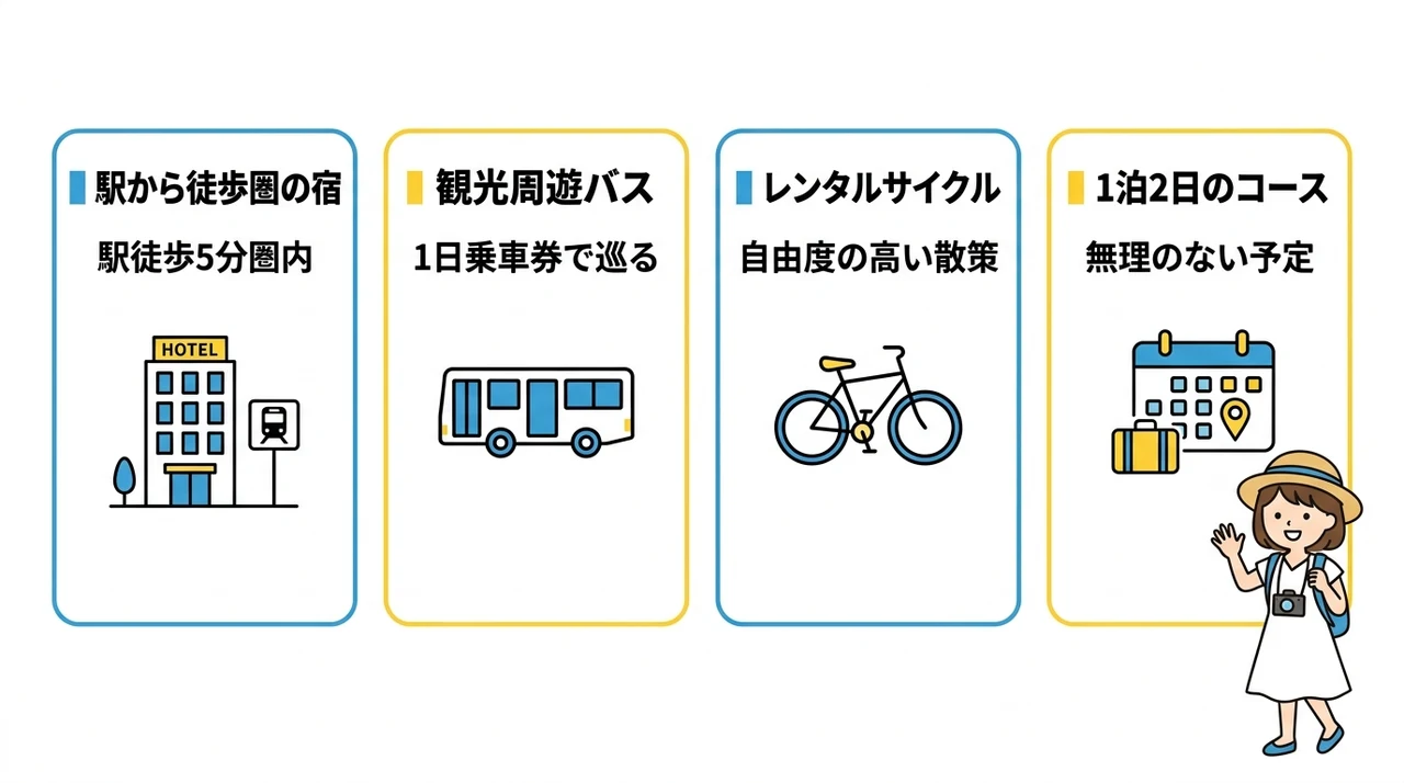 夏休みの旅行を車なしで楽しむためのコツ