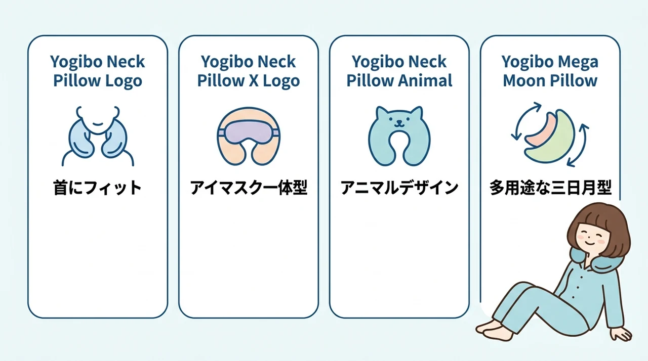 ヨギボーのネックピローの種類と選び方