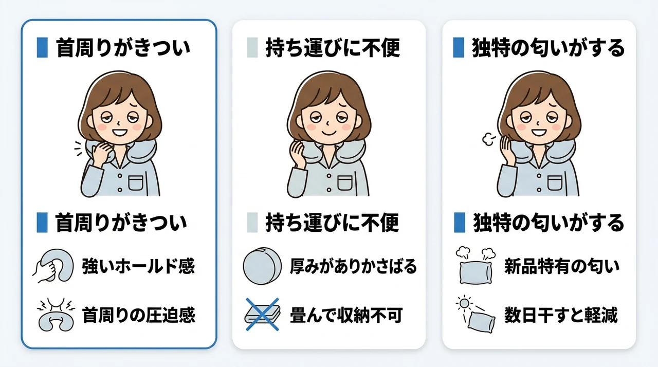 ヨギ ボー ネック ピローの悪い口コミ3つ