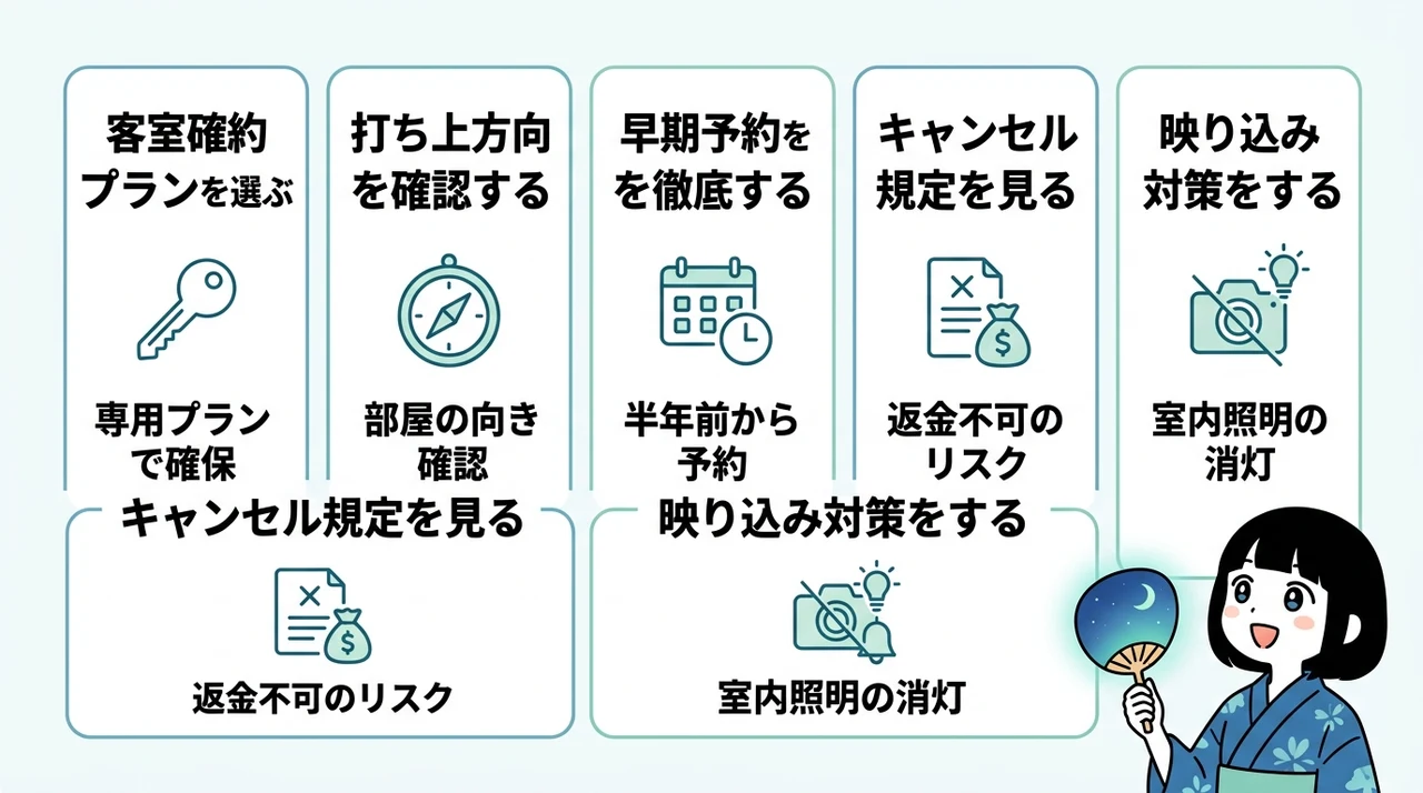 花火が見えるホテルの選び方と予約のコツ