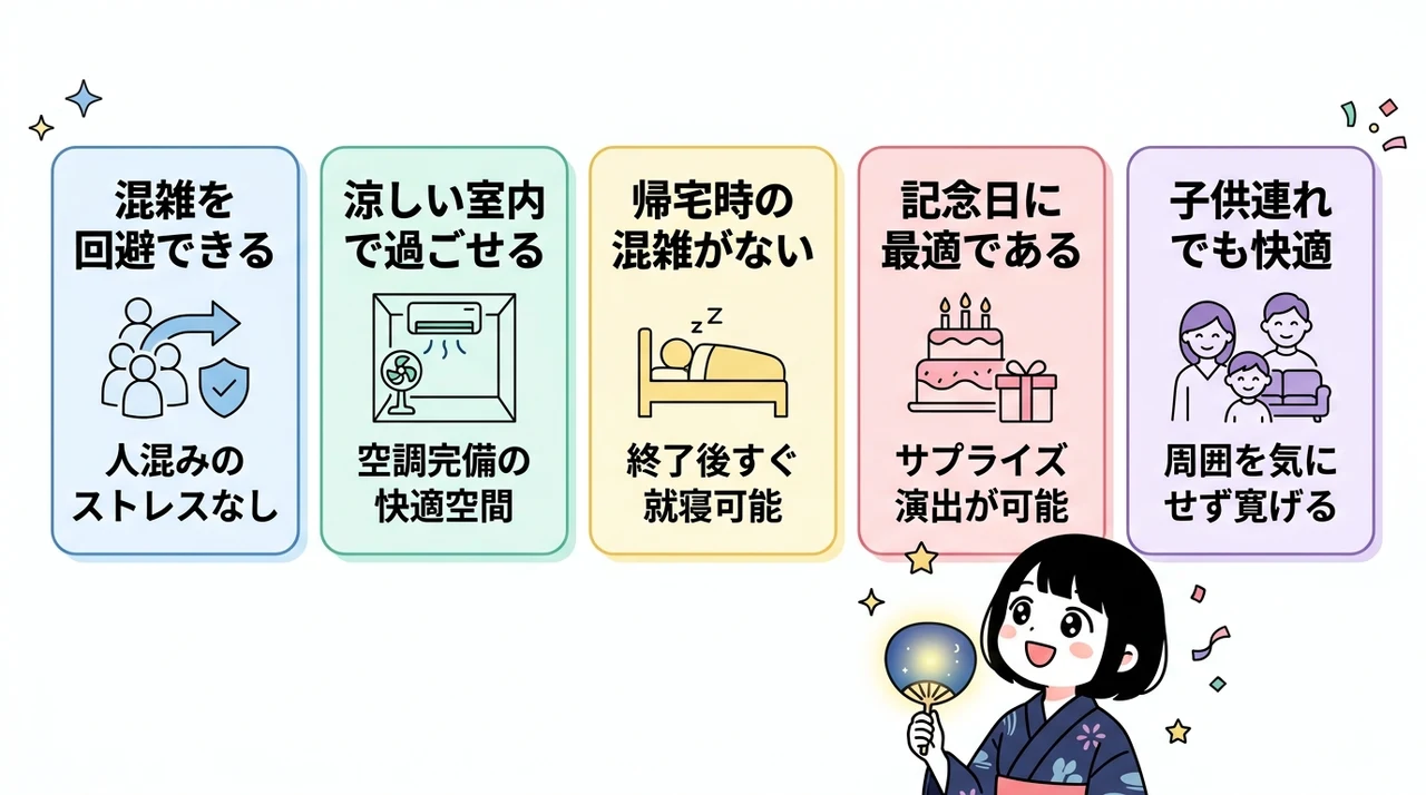 ホテルで花火を鑑賞するメリット5つ