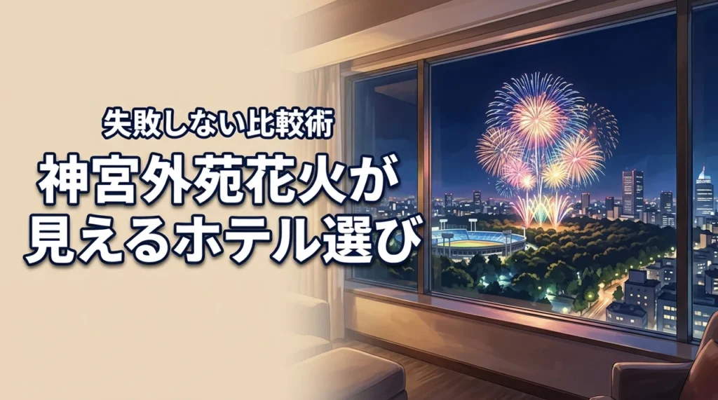 人混みを避けたい！神宮外苑花火大会が見えるホテルで失敗しない選び方と比較
