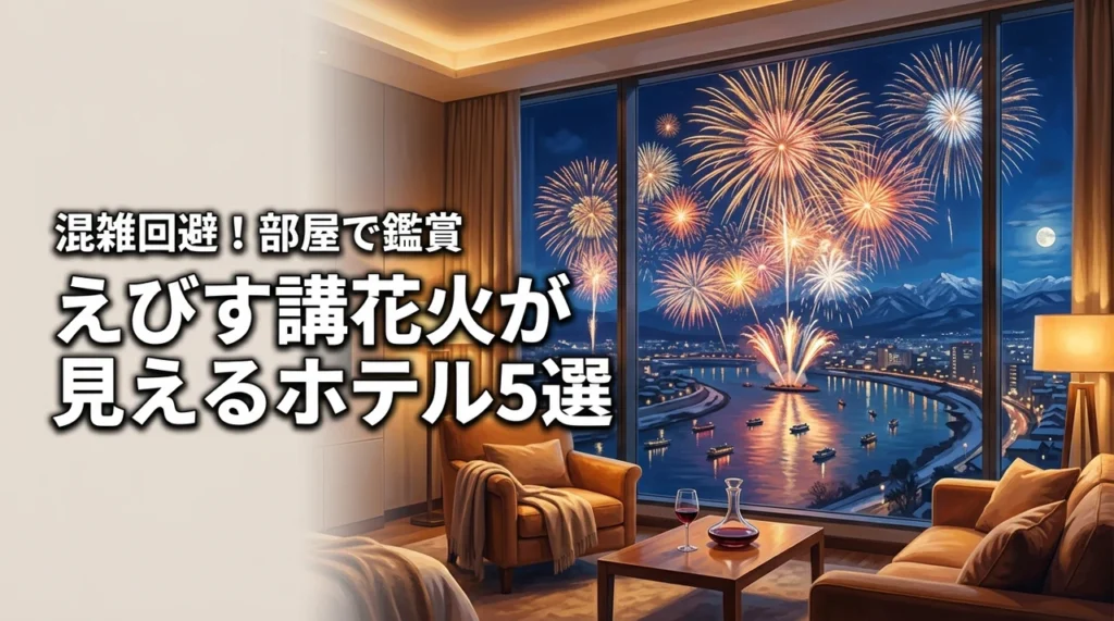 えびす講花火が見えるホテルおすすめ5選！混雑を避けて部屋から鑑賞する秘訣