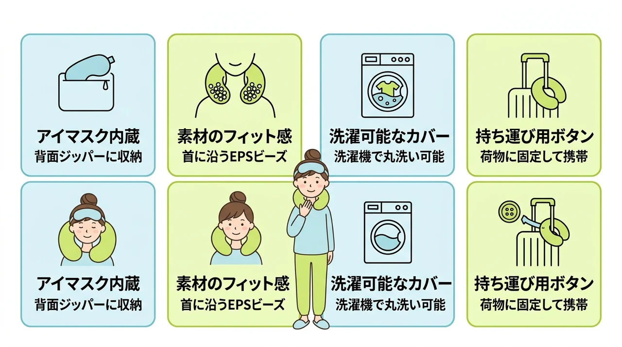 ヨギボー ネック ピロー アイ マスク 付きの基本情報