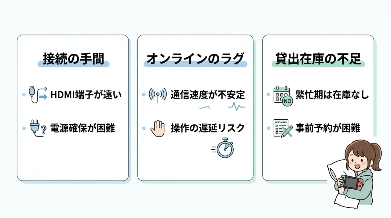 ホテルでswitchを遊ぶデメリット