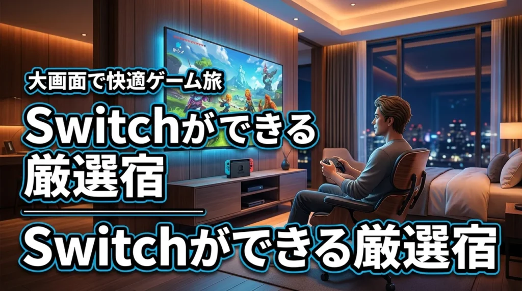 switchができるホテルで最高のゲーム旅を！大画面で快適に遊べる宿を厳選