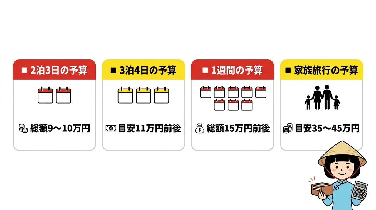 ベトナム旅行の費用平均と3泊4日の予算目安