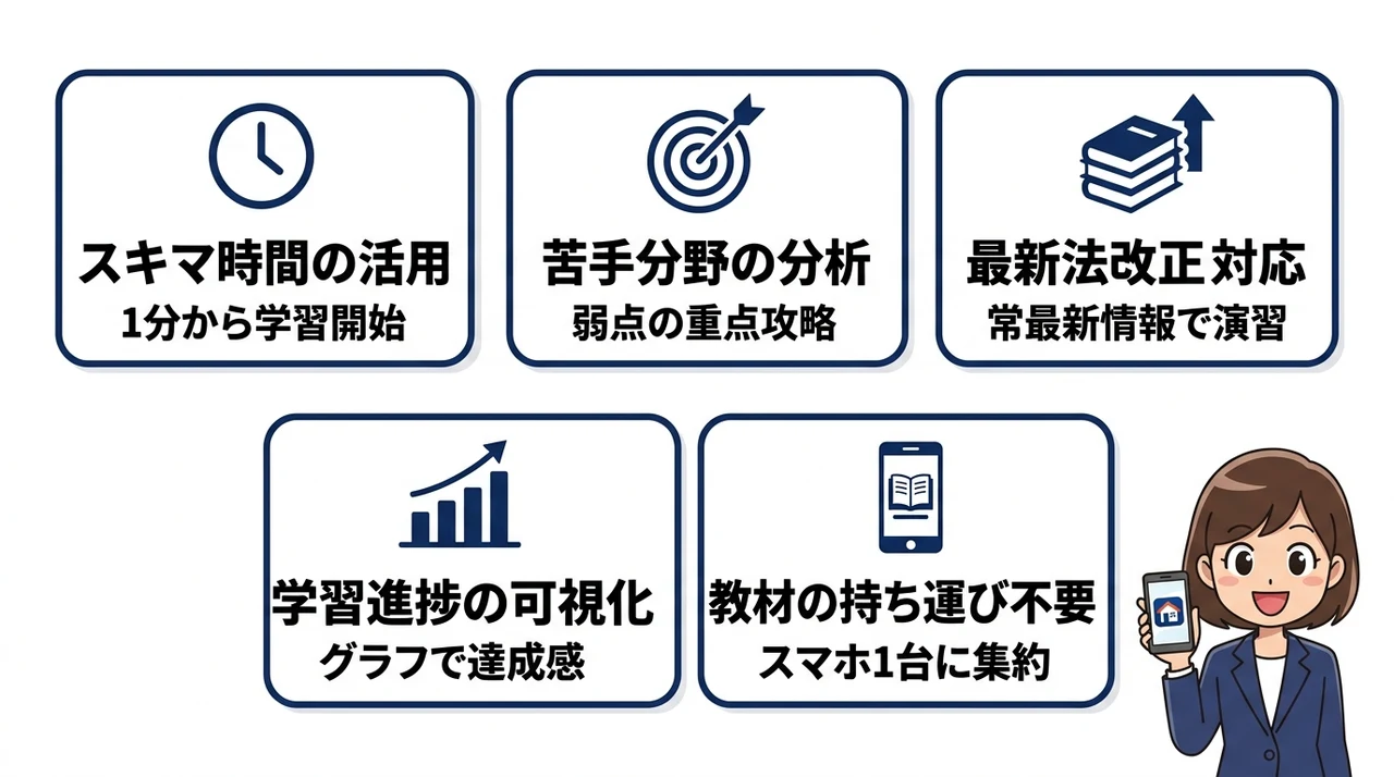 宅建の過去問アプリを活用するメリット5つ