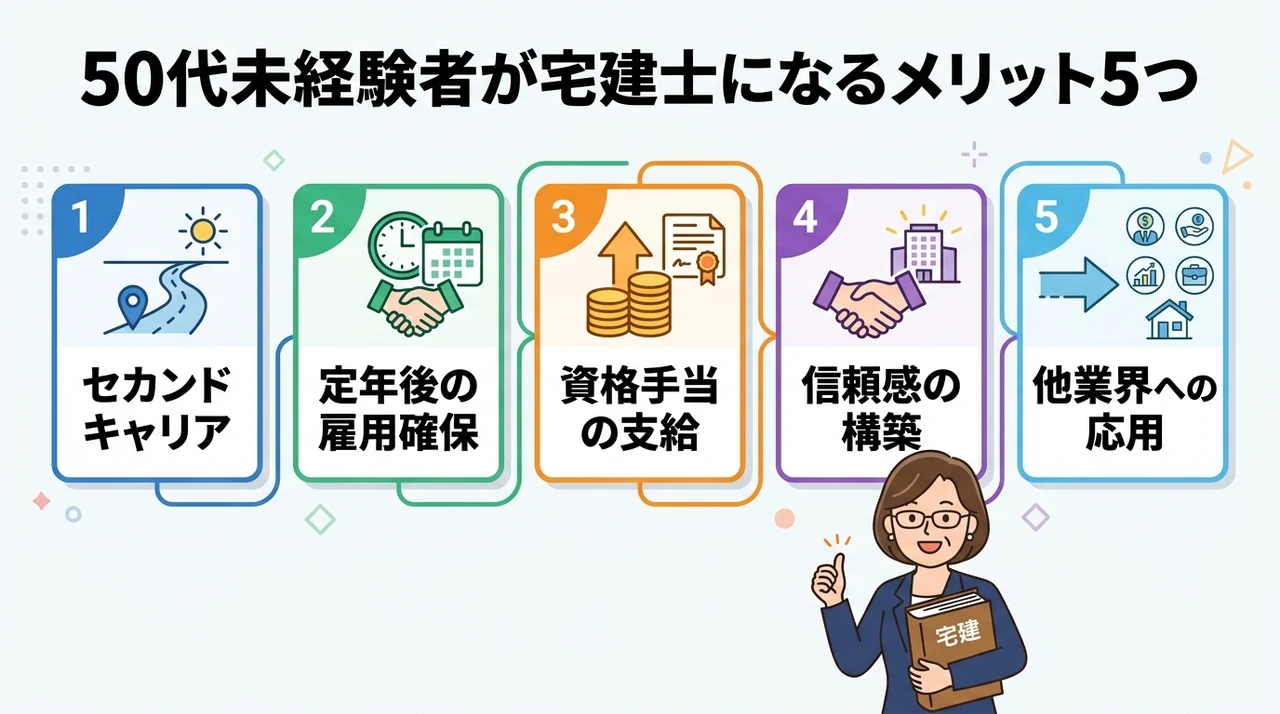50代未経験者が宅建士になるメリット5つ