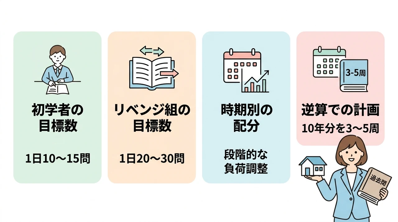 宅建の過去問は一日何問解く？合格への目安を徹底解説