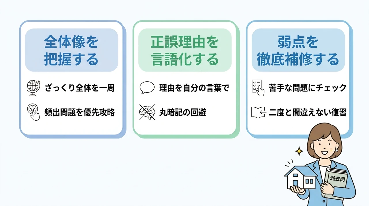 過去問演習の質を高める3つの学習ステップ